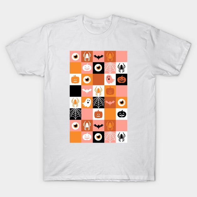 Checkered Print - Halloween T-Shirt by latheandquill